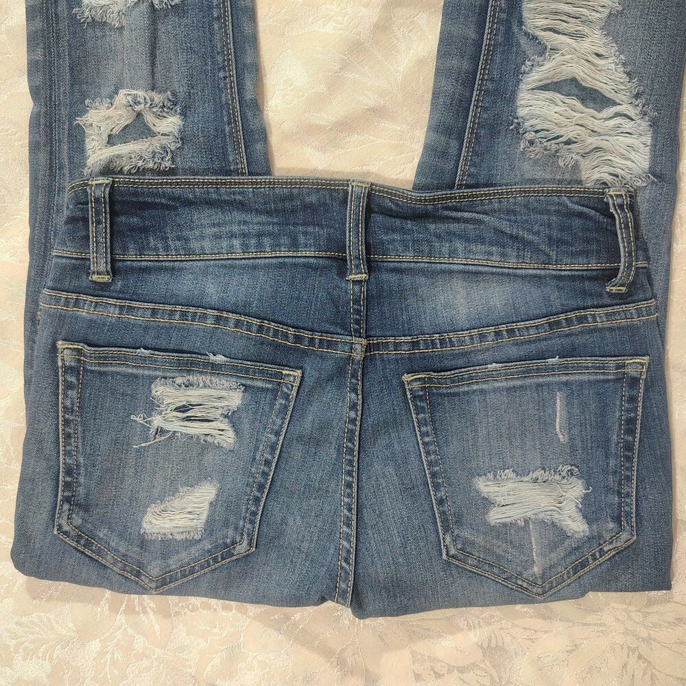 Daytrip Lynx Skinny Jeans Women's 26R Distressed Blue Denim Stretch Midrise